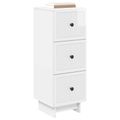 vidaXL Zásuvkový kabinet Biela s vysokým leskom 33 x 34,5 x 90 cm