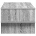vidaXL Konferenčný stolík Sivý Sonoma 80 x 46 x 35 cm Kompozitné drevo
