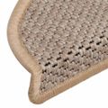 vidaXL Samolepiace nášľapy na schody vzhľad sisalu 15 ks 56x17x3 cm