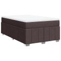 vidaXL Boxspring posteľ s matracom tmavohnedá 120x190 cm látka