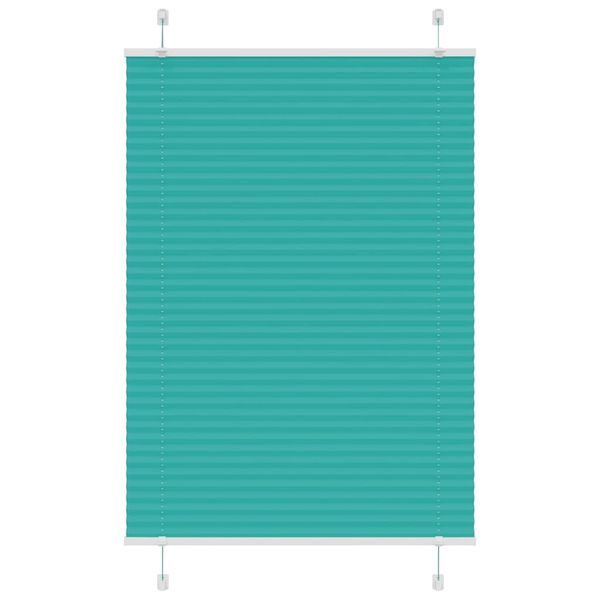 vidaXL Plisovaná roleta petrolejovo zelená 85x150 cm šírka látky 84,4 cm polyester