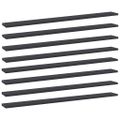 vidaXL Prídavné police 8 ks, sivé 100x10x1,5 cm, drevotrieska