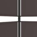 vidaXL 5-panelový paraván hnedá 250x220 cm látkový