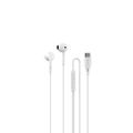 Drôtové slúchadlá Devia Kintone A3 Digital USB-C biela