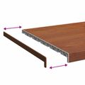 vidaXL Parapetné dosky Hnedé drevo 100 x 50 x 4,5 cm PVC