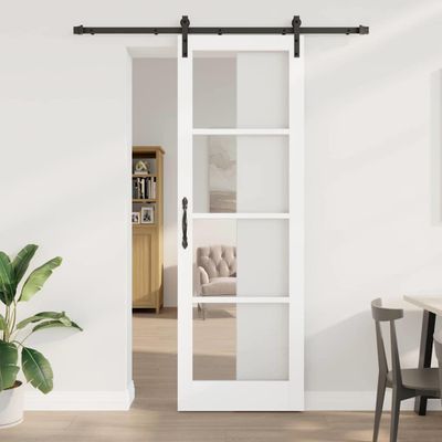 vidaXL Posuvné dvere ORKDAL Biela a čierna 78 x 232 cm