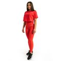 Dámske tričko Cropped Limitless Hot Red - GymBeam, veľkosť XL, veľkosť oblečenia XL