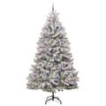 vidaXL Umelý Sklápací Vianočný Stromček 300 LED Zelená a biela 270 cm