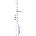 vidaXL Podpora rastlín 5 ks Zelená 150 x 0,6 x 0,6 cm Oceľ
