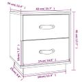 vidaXL Nočné stolíky 2 ks čierne 40x34x45 cm masívne borovicové drevo