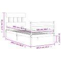 vidaXL Rám postele s čelom 100x200 cm masívne drevo