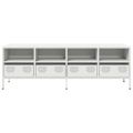vidaXL TV skrinka biela 135x39x43,5 cm oceľ valcovaná za studena
