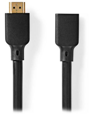 NEDIS prodlužovací Ultra High Speed HDMI 2.1 kabel s ethernetem/ 8K@60Hz/ zlacené konektory HDMI-HDMI/ černý/ BOX/ 2m Kabel, prodlužovací, HDMI (M) na HDMI (F), Ultra High Speed, s ethernetem, 8K, 3D, eARC, cerný, 2m