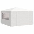 vidaXL Profesionálny párty stan+bočné steny 4x4 m, biely 90 g/m²