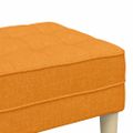 vidaXL lavička s vankúšom Tmavá žltá 113 x 57 x 39 cm látka