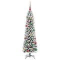 vidaXL Umelý vianočný stromček Biela 150 cm PVC, kov a plast