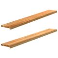vidaXL Okenný parapet 2 ks svetlohnedá 160x20x2 cm dubový masív