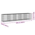 vidaXL Gabiónový kôš s krytom 500x100x100 cm pozinkované železo