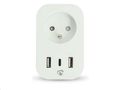 SmartLife chytrá zásuvka NEDIS WIFIP151EWT /Wi-Fi/meranie spotreby/16A/3680W/biela