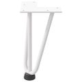 vidaXL Nohy do vlasov pre konferenčný stolík 4 ks, biele 20 cm, masívna oceľ
