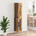 vidaXL Highboard 2 ks Staré drevo 34,5 x 34 x 180 cm Kompozitné drevo
