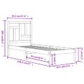 vidaXL Posteľný rám, medový, borovicový masív 90x190cm, jednolôžko