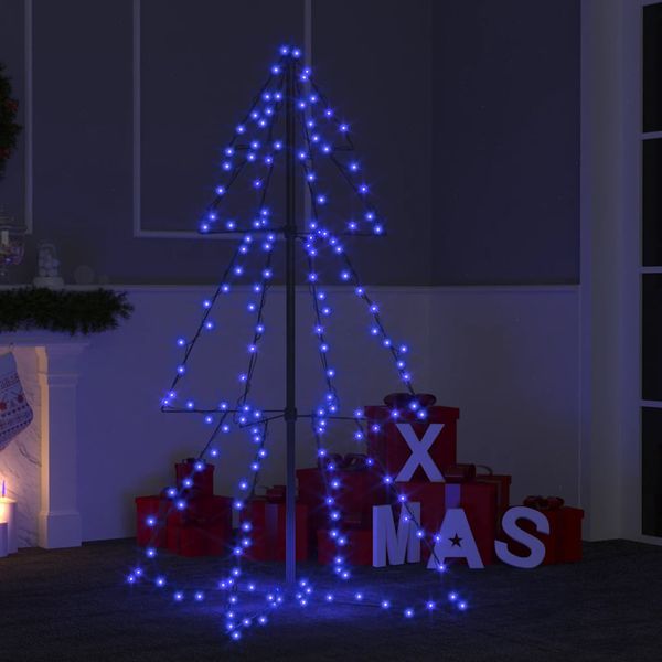 vidaXL Vianočný stromček, kužeľ, 160 LED, dovnútra aj von 78x120 cm