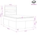 vidaXL Posteľ boxspring s matracom Tmavosivá 120 x 200 cm Látka