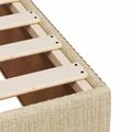 vidaXL Posteľ boxspring s matracom Krémová 140 x 190 cm Látka