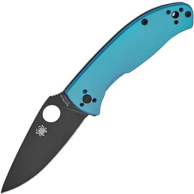 Spyderco C122TIBLBKP Tenacious Blue vreckový nôž 8,5 cm, čierna, modrá, titán