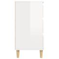 vidaXL Komoda vysoký lesk biela 60x35x70 cm spracované drevo