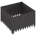 vidaXL Obrubník trávnika 4 ks 60 x 60 x 35 cm Oceľ Čierna