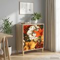 vidaXL Příborník GENNEP tlač ľalie 66 x 36,5 x 75 cm Kompozitné drevo