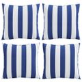 vidaXL Dekoratívne vankúše 4 ks modro-biele pruhované 60x60 cm látka