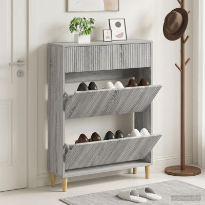 vidaXL Skriňa na topánky ARNHEM 78 x 24 x 103 cm Kompozitné drevo