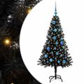 vidaXL Vianočný stromček Čierna 150 cm PVC