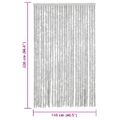 vidaXL Záves proti hmyzu sivý 118x220 cm ženilka