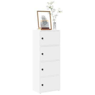 vidaXL Knižnica biela 40x24x102 cm kompozitné drevo
