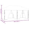 vidaXL Profesionálny skladací párty stan+4 steny 3x6 m, oceľ, modrý