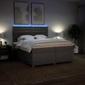 vidaXL Boxspring posteľ s matracom sivohnedý 200x200 cm látka