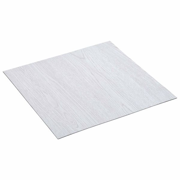 vidaXL Podlahové dosky 5,11 m² 55 pcs PVC Biely drevo