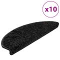 vidaXL Schodové rohože 10 ks 65x21x4 cm čierne, polkruhové, veľké