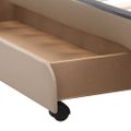 vidaXL Posteľný rám so zásuvkami kapučínový 90x200 cm umelá koža