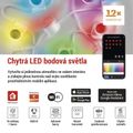 LED bodové svietidlo GoSmart EMOS ZIW15CR – reťaz 255 cm, 12 dielov, 7 W, RGBIC+CCT, stmievateľné, WiFi