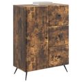 vidaXL Servírovacia skriňa Dymový dub 66 x 34,5 x 90 cm