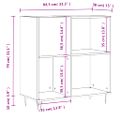 vidaXL Skrinka na platne hnedý dub 84,5x38x48 cm kompozitné drevo