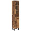 vidaXL Highboard Staré drevo 34,5 x 34 x 180 cm Kompozitné drevo