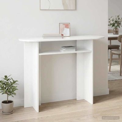 vidaXL Konzolový stôl Biela 100 x 39,5 x 75 cm Kompozitné drevo