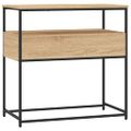 vidaXL Konzolový stolík, dub sonoma, 75x40x75 cm, imitácia dreva