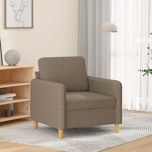 vidaXL Jednomiestna pohovka, sivohnedá 60 cm, látka